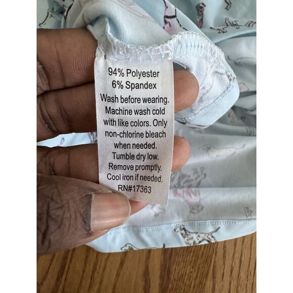 Beauty Sleep Social Dog Print Short Sleeve Notch Collar Pajama Shirt and Pajama - Picture 11 of 11